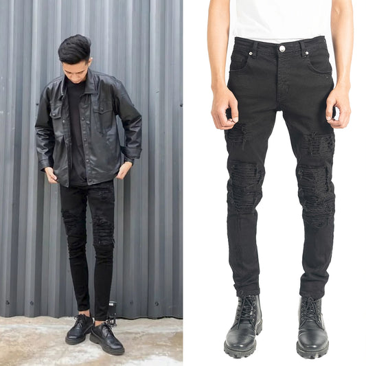 Quad Biker Black Jeans