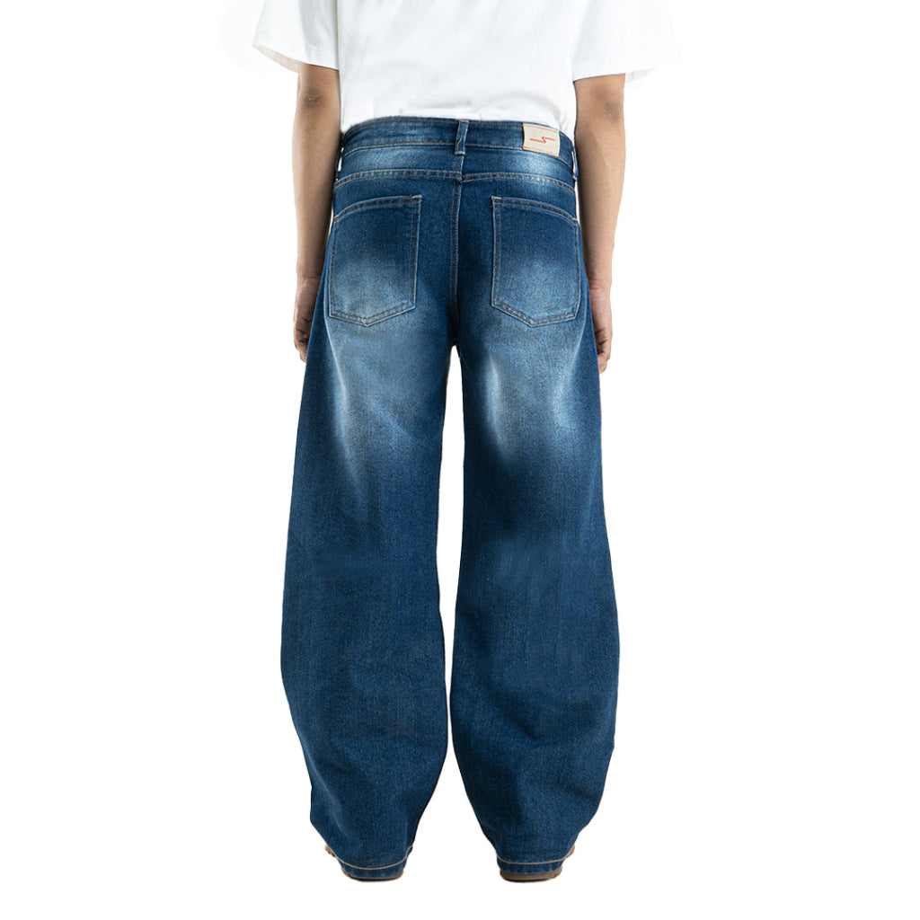 Yojuz Baggy Wash - Cold Blue - Celana Jeans