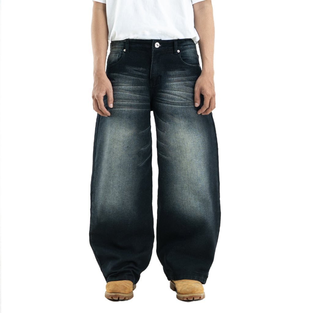 Yojuz Baggy Wash - Shadow Stone Grey - Celana Jeans