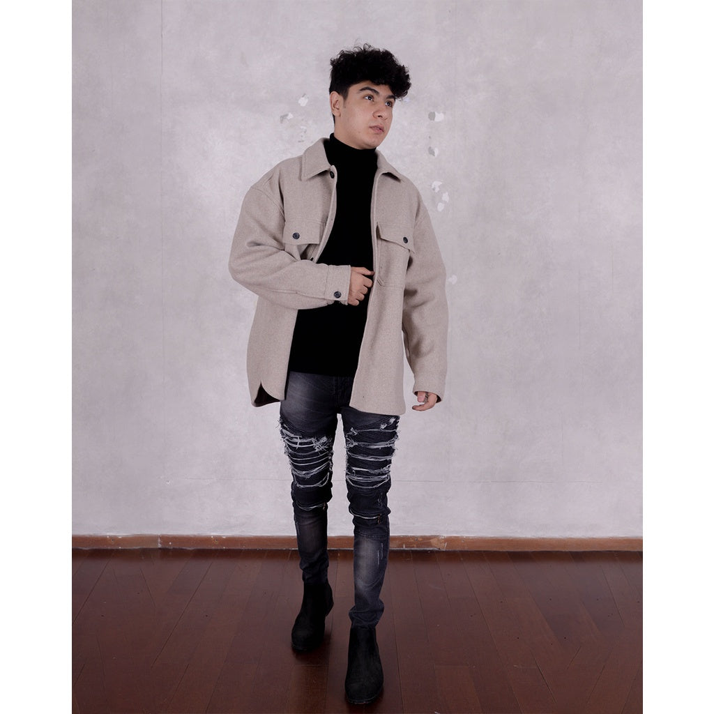 Biker Zip Dark Grey Jeans