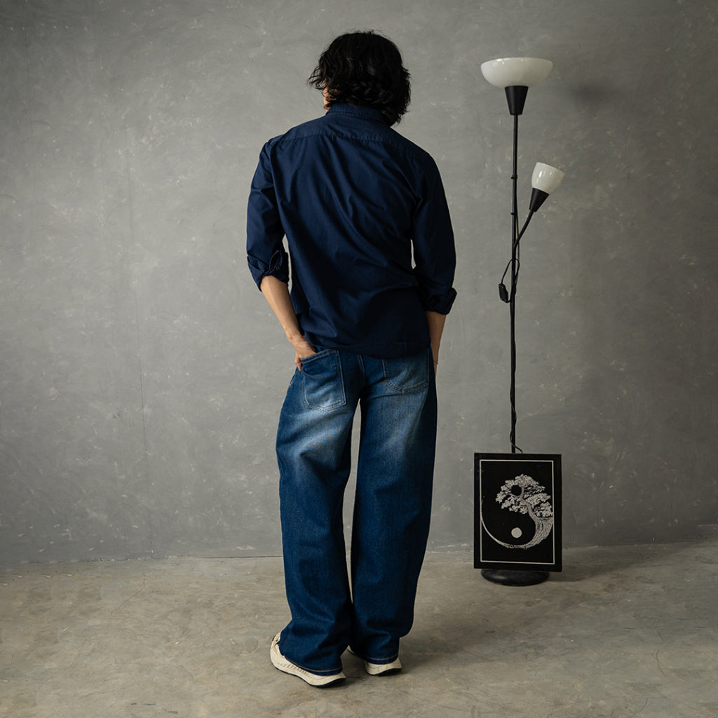 Yojuz Baggy Wash - Cold Blue - Celana Jeans