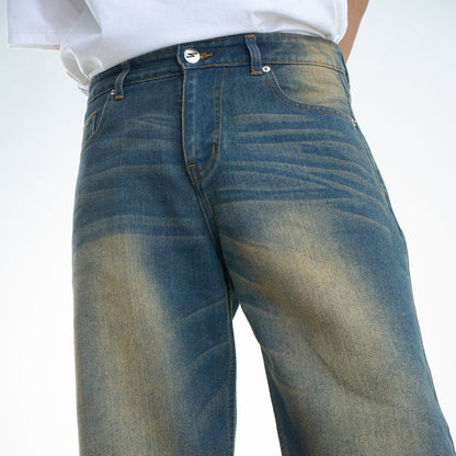 Yojuz Baggy Wash - Dusty Blue - Celana Jeans