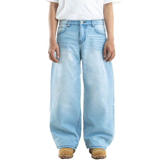 Yojuz Baggy Wash - Cloud Blue - Celana Jeans