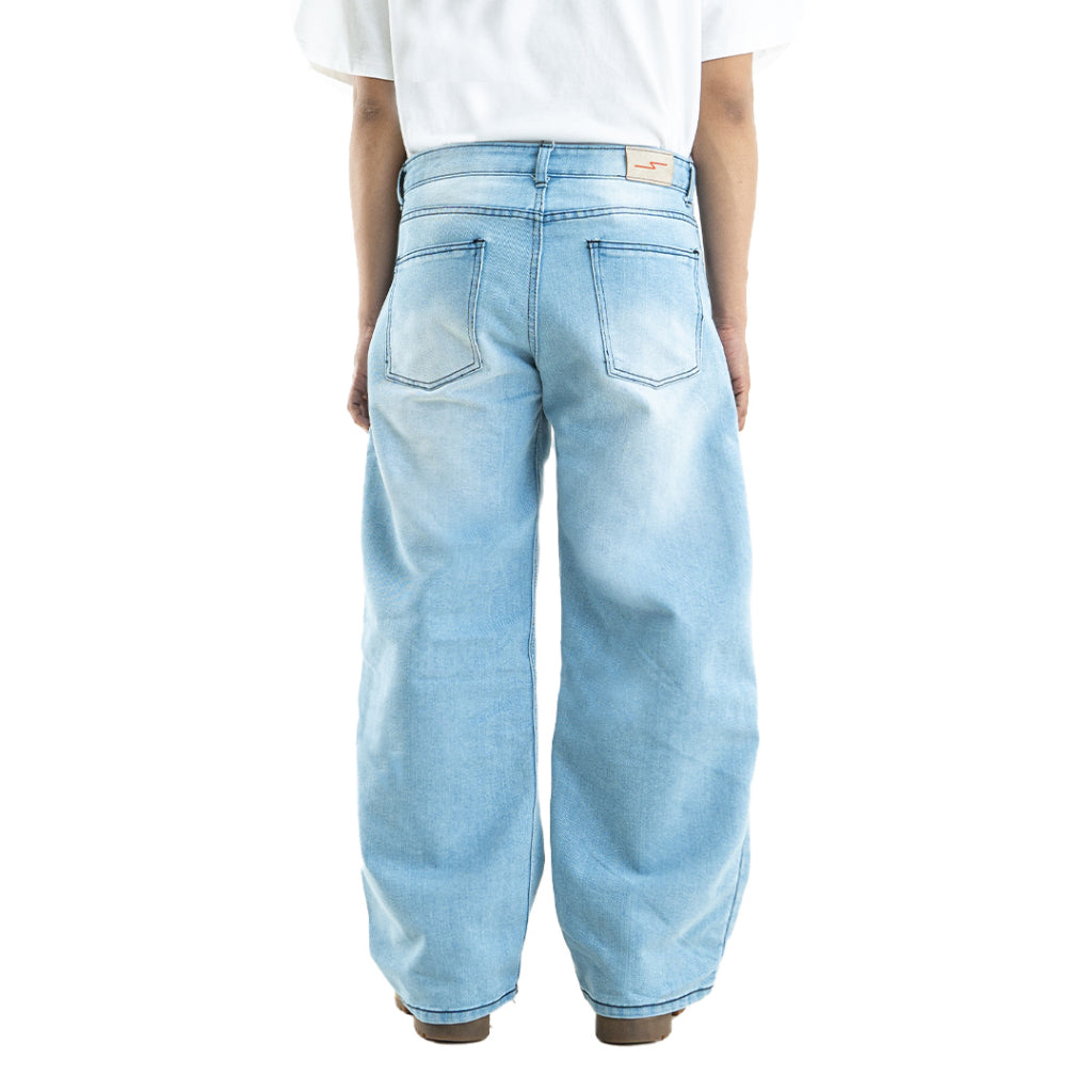 Yojuz Baggy Wash - Cloud Blue - Celana Jeans
