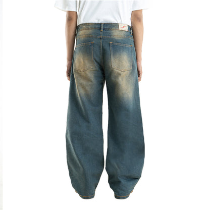 Yojuz Baggy Wash - Dusty Blue - Celana Jeans