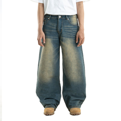Yojuz Baggy Wash - Dusty Blue - Celana Jeans