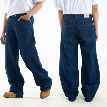 Yojuz Baggy Basic - Authentic Blue - Celana Jeans