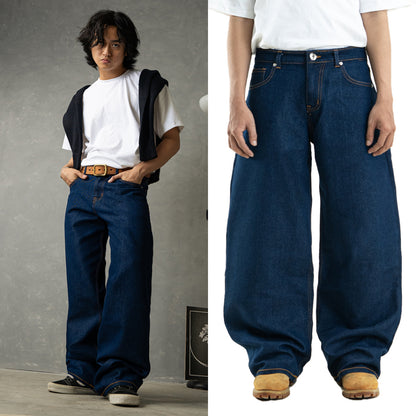 Yojuz Baggy Basic - Authentic Blue - Celana Jeans