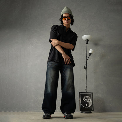 Yojuz Baggy Wash - Shadow Stone Grey - Celana Jeans